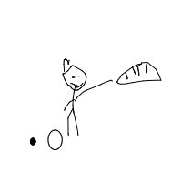 throwing food drawing by wafflez in Artbitrator