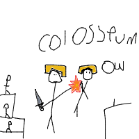 colosseum battle drawing by pierce in Artbitrator