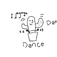 dancing cactus drawing by guest-rj8q4fevr in Artbitrator