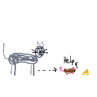 cat chasing mouse drawing by guest-m8s7vtfce in Artbitrator
