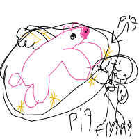 when pigs fly drawing by wafflez in Artbitrator