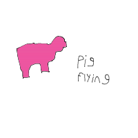 when pigs fly drawing by pierce in Artbitrator