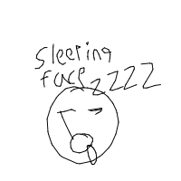 sleeping face drawing by wafflez in Artbitrator