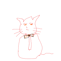 cat with tie drawing by guest-uidxsecz3 in Artbitrator