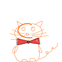 cat with tie drawing by guest-6akxewnm1 in Artbitrator