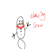 waving snowman drawing by guest-po3l0yoqd in Artbitrator