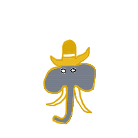 elephant with a hat drawing by guest-jmx818jix in Artbitrator