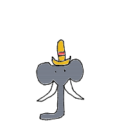 elephant with a hat drawing by guest-jmx818jix in Artbitrator