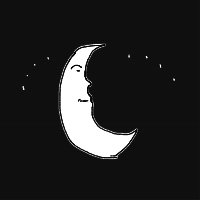 moon smiling drawing by daddydante in Artbitrator