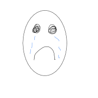 sad face drawing by ladyluriaa in Artbitrator