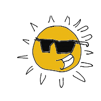 sun wearing sunglasses drawing by guest-aghbbblku in Artbitrator