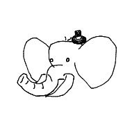 elephant with a hat drawing by guest-ayzm58sj3 in Artbitrator