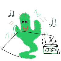 dancing cactus drawing by adzwinz123 in Artbitrator