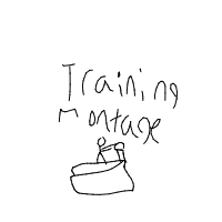 training montage drawing by wafflez in Artbitrator