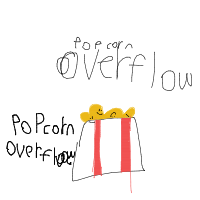 popcorn overflowing drawing by pierce in Artbitrator