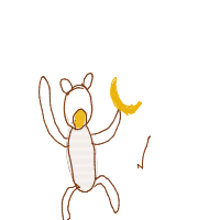 monkey with banana drawing by lari_10 in Artbitrator