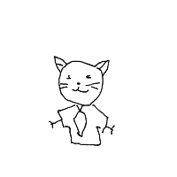cat with tie drawing by guest-9jnyuaf82 in Artbitrator