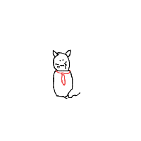 cat with tie drawing by guest-dapk4hysl in Artbitrator