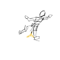 slipping on banana peel drawing by keitsu in Artbitrator