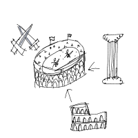 colosseum battle drawing by keitsu in Artbitrator