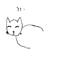 sleeping cat drawing by adzwinz123 in Artbitrator