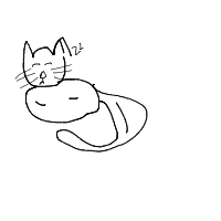 sleeping cat drawing by adzwinz123 in Artbitrator