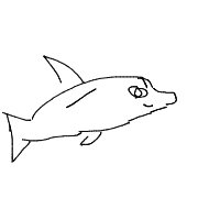 dolphin drawing by adzwinz123 in Artbitrator