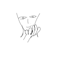 hand on chin drawing by guest-1y6wyax34 in Artbitrator