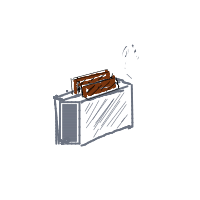 bread in toaster ejecting drawing by guest-1y6wyax34 in Artbitrator