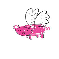 when pigs fly drawing by guest-1y6wyax34 in Artbitrator