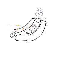 hot dog drawing by ellie in Artbitrator