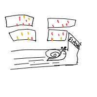 snail racing drawing by ellie in Artbitrator