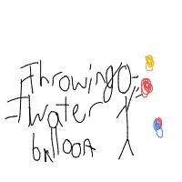 throwing water balloon drawing by guest-8dk8i8l4r in Artbitrator