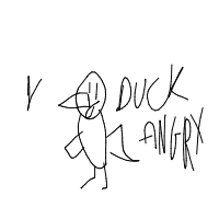 angry duck drawing by guest-n1rw0fh7c in Artbitrator