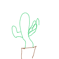 dancing cactus drawing by qwerties in Artbitrator