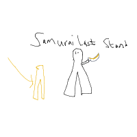 samurai last stand drawing by janet in Artbitrator