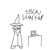 wizard at tech startup drawing by col-croberts in Artbitrator