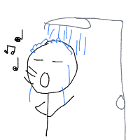 singing in shower drawing by guest-bvx1aj5o5 in Artbitrator