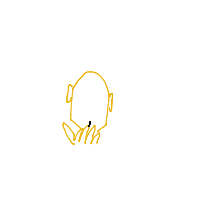 hand on chin drawing by eliswede in Artbitrator
