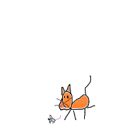 cat chasing mouse drawing by adyyf in Artbitrator