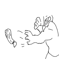 throwing food drawing by guest-mukd1kyd1 in Artbitrator