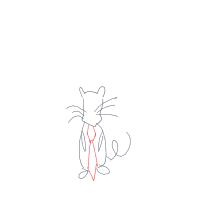cat with tie drawing by guest-ar7bptmi4 in Artbitrator