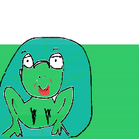 happy frog drawing by adzwinz123 in Artbitrator