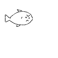 grumpy fish drawing by adzwinz123 in Artbitrator