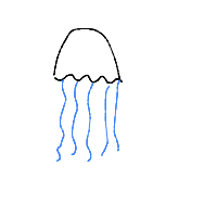 jellyfish drawing by adzwinz123 in Artbitrator