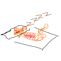 sleeping cat drawing by wren in Artbitrator