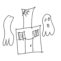 haunted house drawing by leonie in Artbitrator