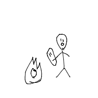 caveman discovering fire drawing by guest-5g9x10vr4 in Artbitrator
