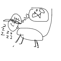 a cat with a hat dreaming about fish with a thought bubble drawing by player-cpg7pfsyu in Artbitrator