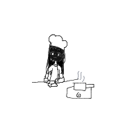 chef cooking drawing by lenguyenngankhanh in Artbitrator